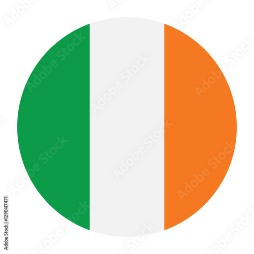 Ireland circle flag logo icon digital vector illustration Free Download Ireland circle flag logo icon digital vector illustration - GFXLoad
