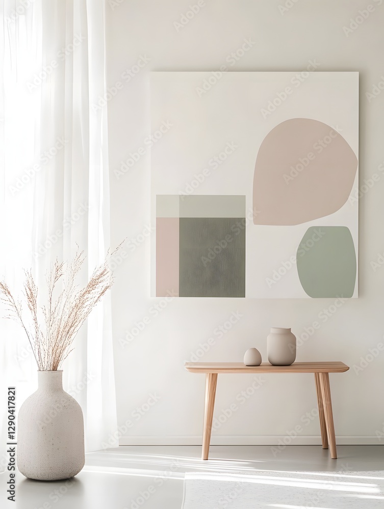 Minimalist Abstract Art Wall Decor in Elegant Modern Interior Design Minimalist Abstract Art Wall Decor in Elegant Modern Interior Design