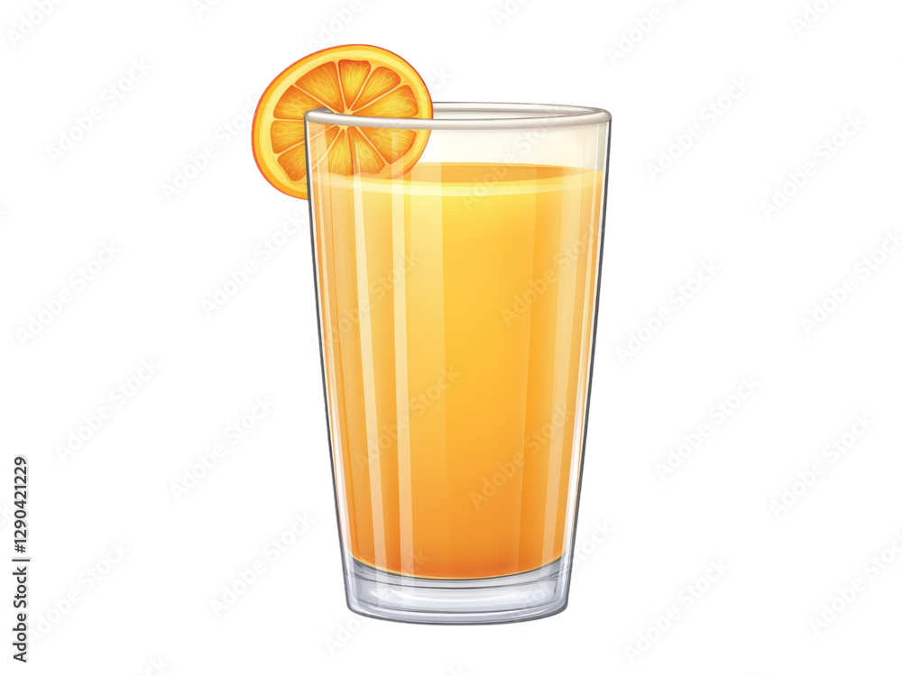 Refreshing Glass of Orange Juice with a Slice of Orange Garnish A Perfect Summer Drink Refreshing Glass of Orange Juice with a Slice of Orange Garnish A Perfect Summer Drink