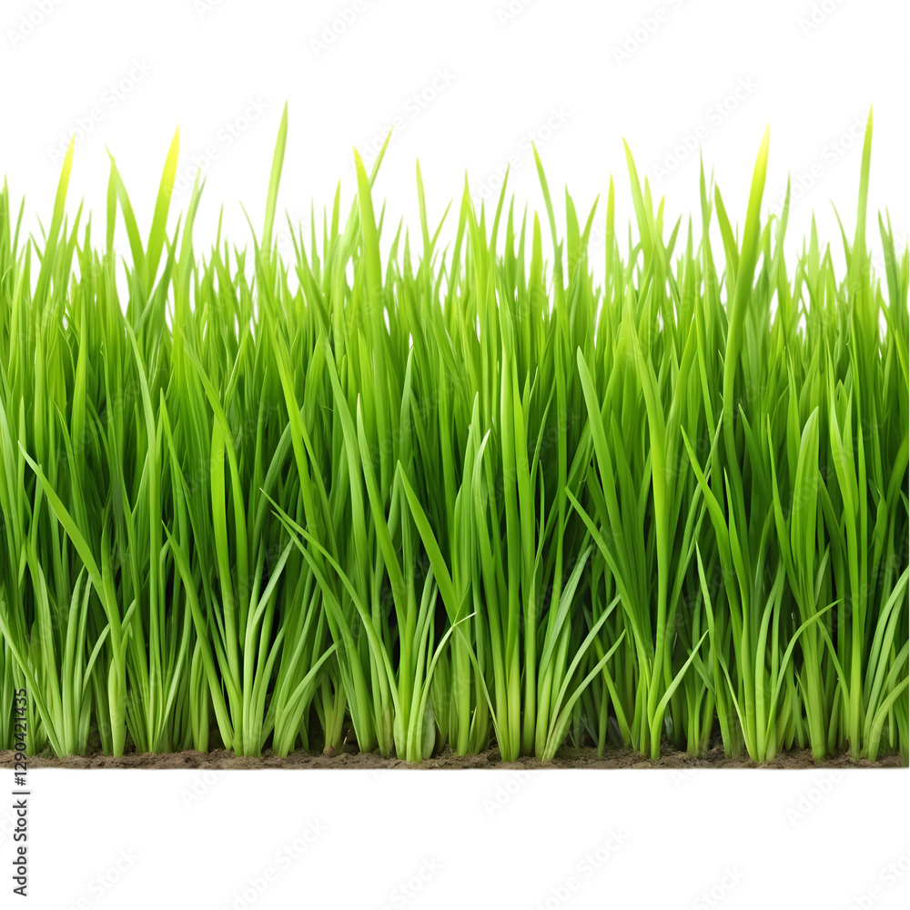 Lush Green Grass Texture Background isolated on transparent background Lush Green Grass Texture Background isolated on transparent background