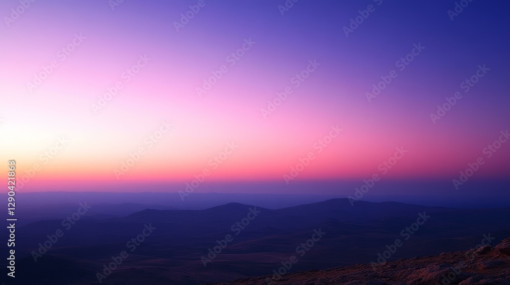 Colorful Sunrise Over Mountain Range Colorful Sunrise Over Mountain Range