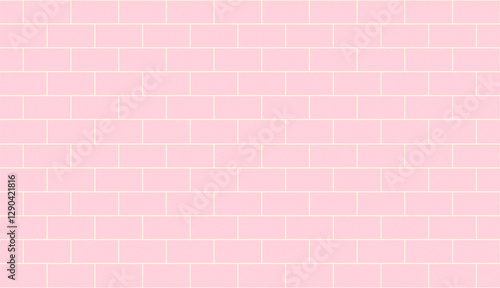pastel pink background vector illustration with brick wall arrangement