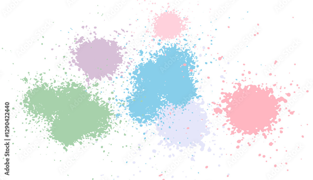 Obraz premium abstract splatter vector colorful pastel colors watercolor background