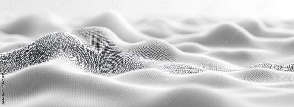 White background, white polygonal mesh lines in the shape of an abstract digital network with dots and connections, technology concept banner White background, white polygonal mesh lines in the shape of an abstract digital network with dots and connections, technology concept banner