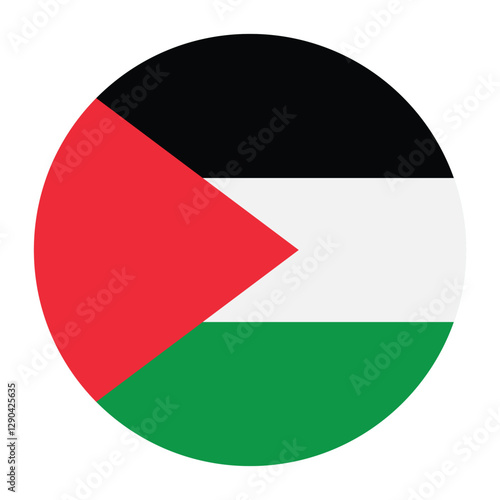 Free Download Palestine circle flag logo icon digital vector illustration - GFXLoad