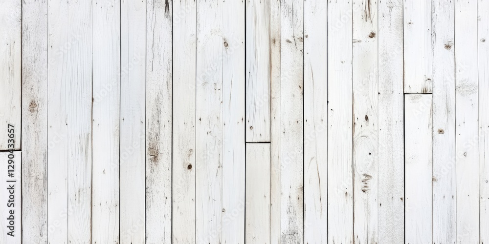 Weathered white wooden planks arranged horizontally with varying textures and shades creating a rustic and clean backdrop for design purposes. Weathered white wooden planks arranged horizontally with varying textures and shades creating a rustic and clean backdrop for design purposes.