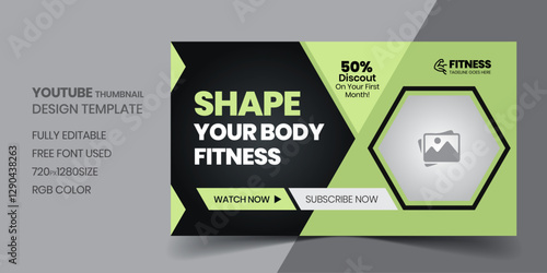 Youtube thumbnail and web banner template