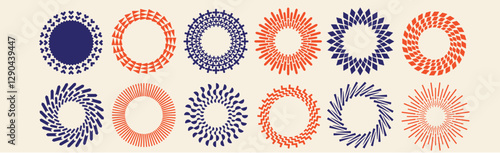 Postmodern abstract geometric graphic elements, Refraction and distortion glass effect various form, Brutalist vector shapes, trendy retro design symbols in  aesthetics, vintage stickers,