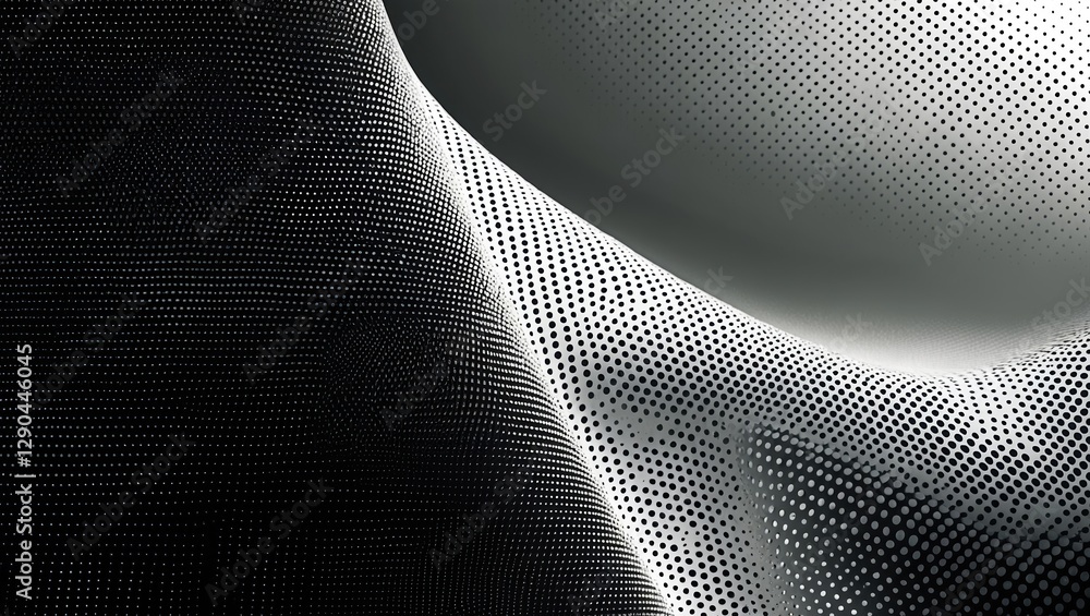 Black White Dotted Fabric. Wavy Surface Texture. Material With Holes. Textile Abstract Background. Elegant Art Pattern. Graphic Element Design Black White Dotted Fabric. Wavy Surface Texture. Material With Holes. Textile Abstract Background. Elegant Art Pattern. Graphic Element Design