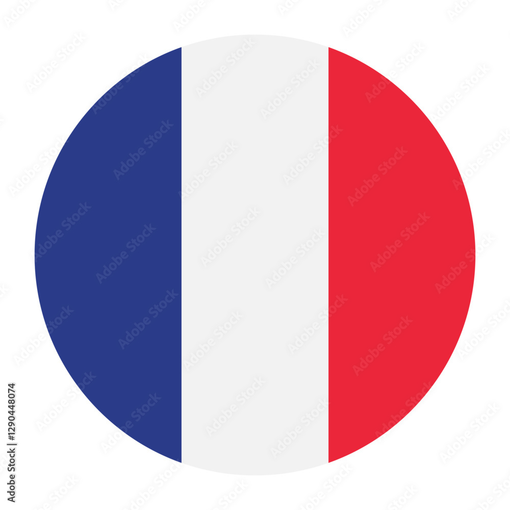 France circle flag logo icon digital vector illustration France circle flag logo icon digital vector illustration