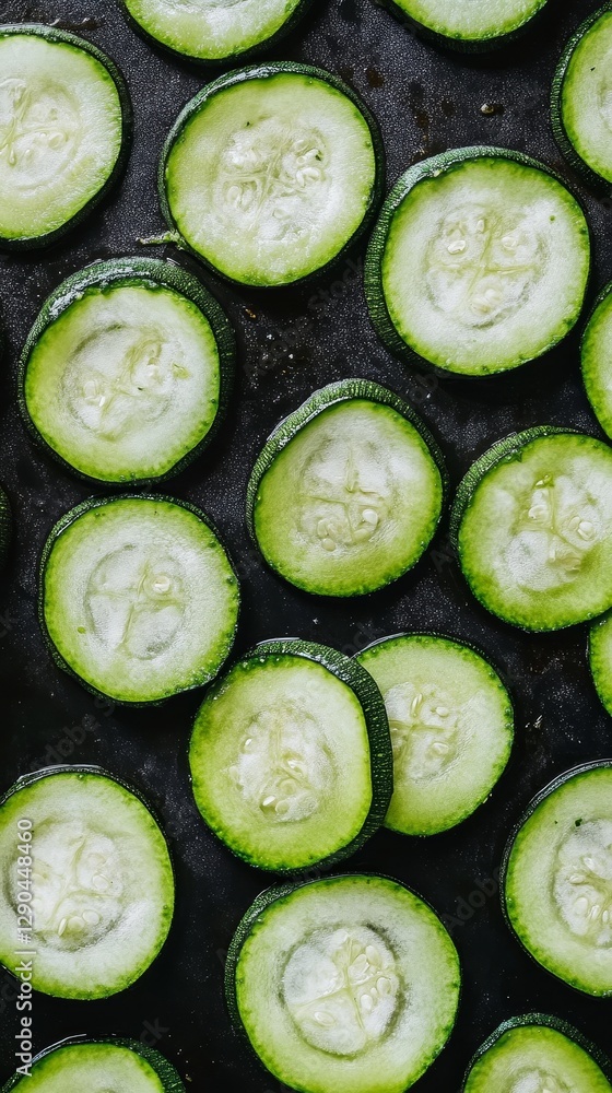 Fresh Zucchini Slices Ready for Cooking Fresh Zucchini Slices Ready for Cooking