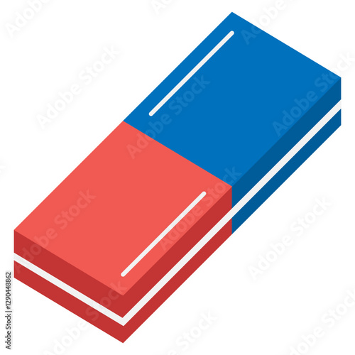Flat Eraser Illustration