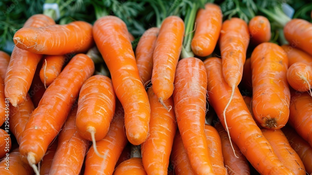 Close-up of Fresh Carrots at a Market Close-up of Fresh Carrots at a Market