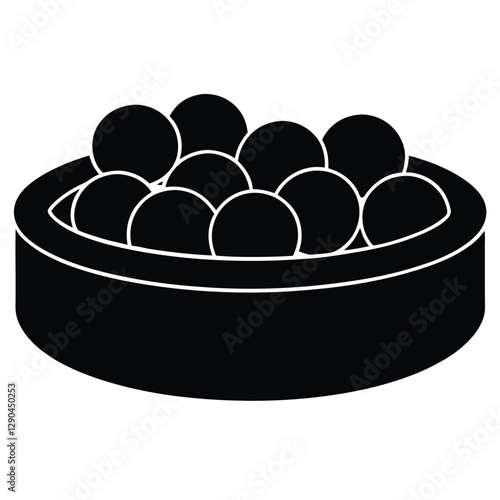 pit vector silhouette black- Soccer ball