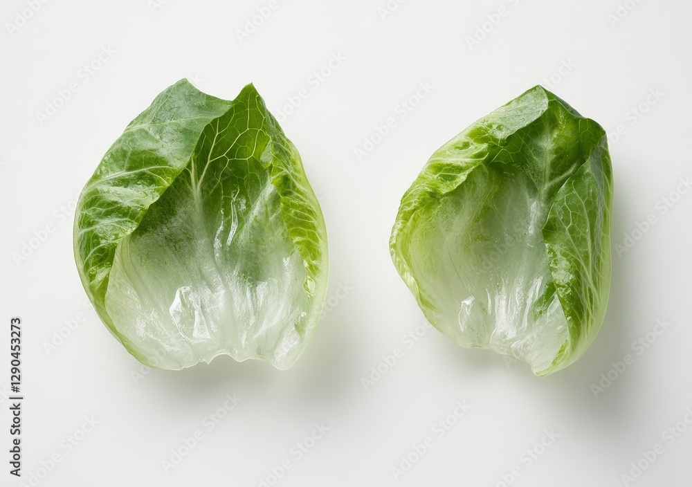 Crisp, fresh lettuce isolated on a white background with a clipping path. Crisp, fresh lettuce isolated on a white background with a clipping path.