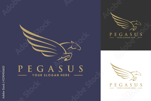 Elegant Abstract Modern Pegasus Logo, Pegasus logo.
