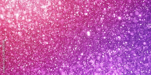 Vibrant pink and purple glitter gradient background with scattered shimmering particles creating a dazzling effect ideal for design projects