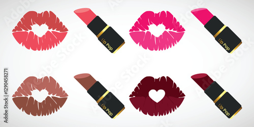 Lips and Lipstick Set