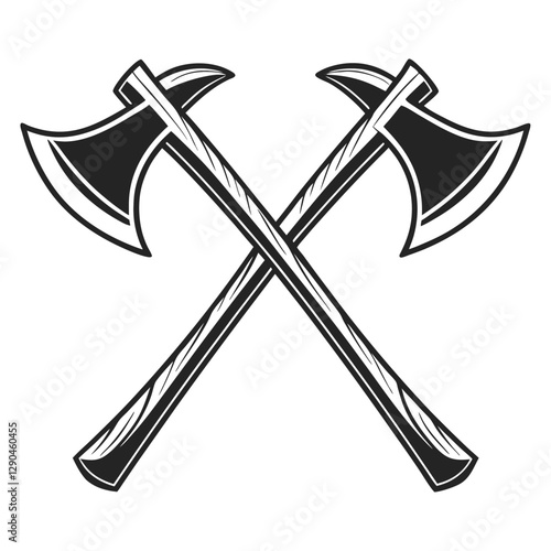 Lumberjack Axes Silhouette Icon