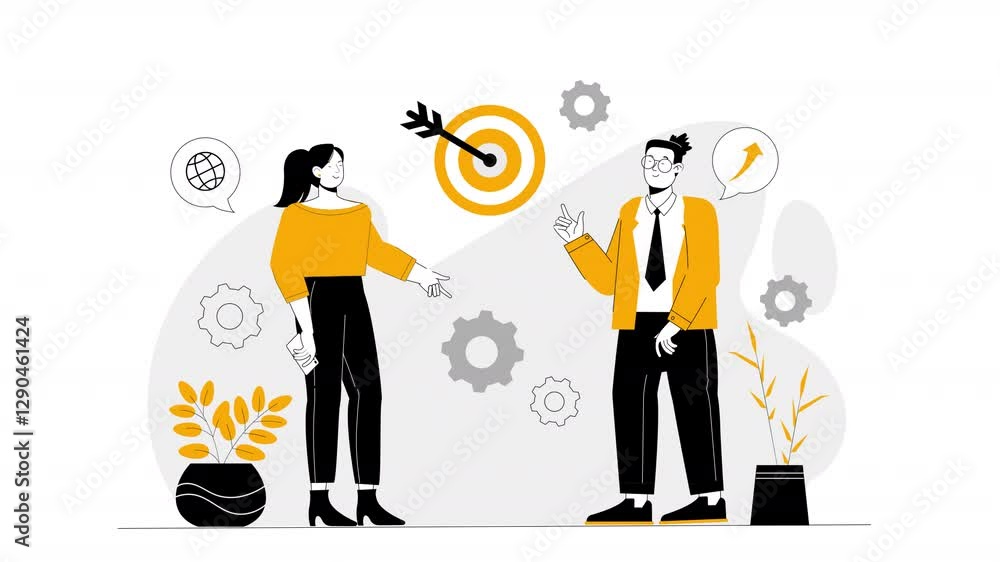 This flat animation focuses on the essential elements of successful marketing strategies, offering a visual guide to growing brand awareness and reaching new customers. This flat animation focuses on the essential elements of successful marketing strategies, offering a visual guide to growing brand awareness and reaching new customers.