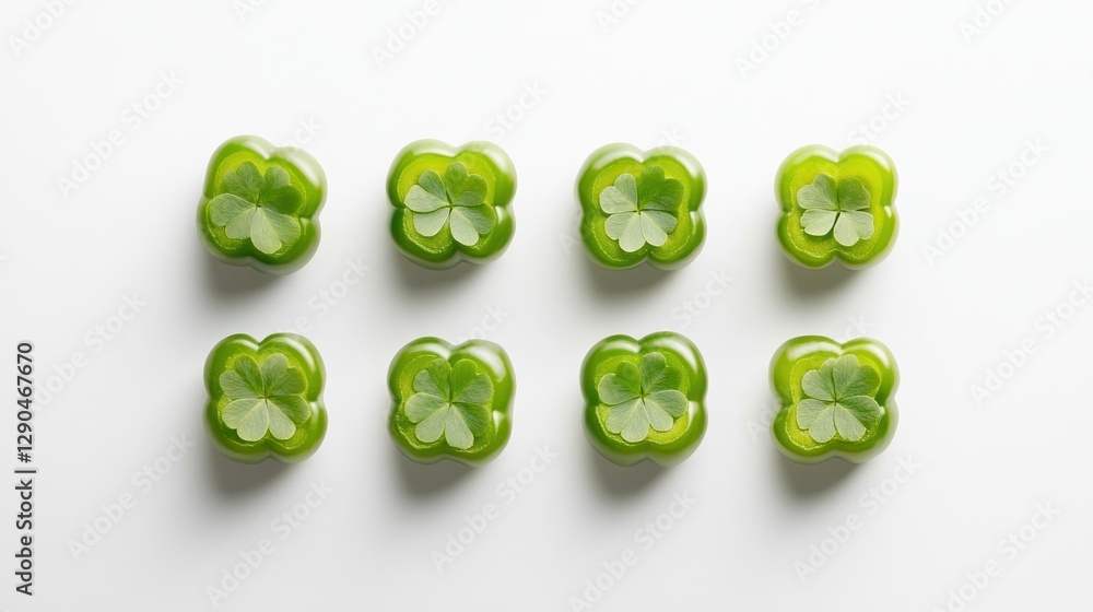Green Clover Shaped Candies Green Clover Shaped Candies