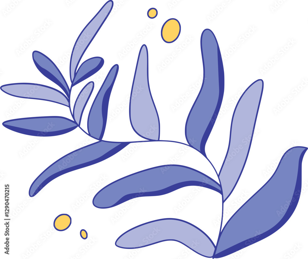 Obraz premium Leafs Plants Neutral Illustration