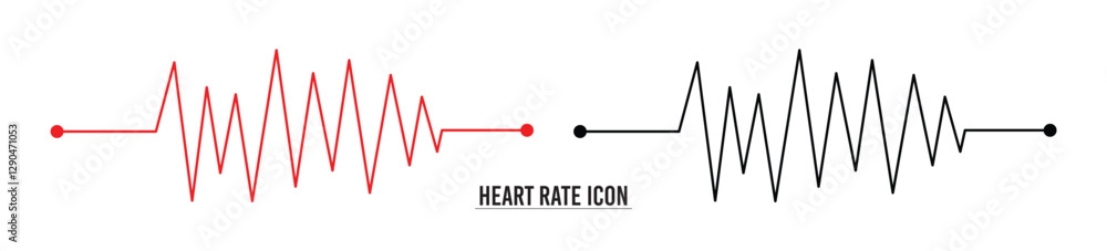 Concept heartbeat pulse with heart outline style with editable stroke vector illustration isolated on white background in eps 10. Concept heartbeat pulse with heart outline style with editable stroke vector illustration isolated on white background in eps 10.