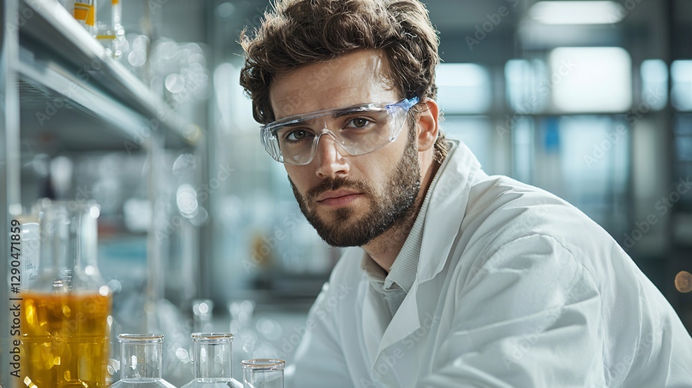 Scientist Testing Experimental Biodegradable Materials in Laboratory Space Innovative Research Close-Up Perspective Scientist Testing Experimental Biodegradable Materials in Laboratory Space Innovative Research Close-Up Perspective