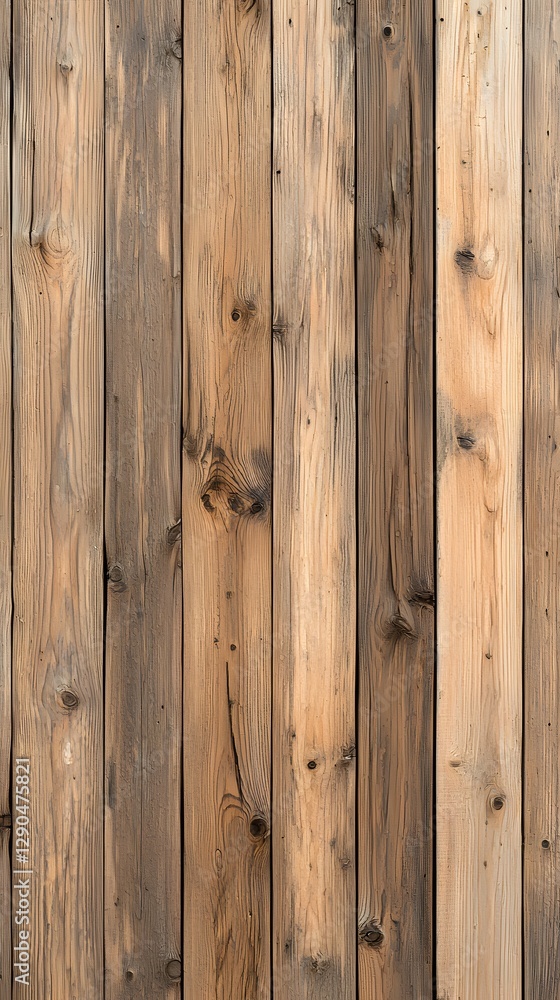 Naklejka premium Natural wooden wall complemented by a matching wooden floor creating a harmonious and cozy interior space