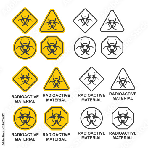 radioactive material flat symbol