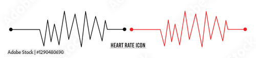 Heart rate icons vector. Pulse, heart rhythm, heartbeat line icon on white background. Vector illustration Heart rate icons vector. Pulse, heart rhythm, heartbeat icon on white background in eps 10.