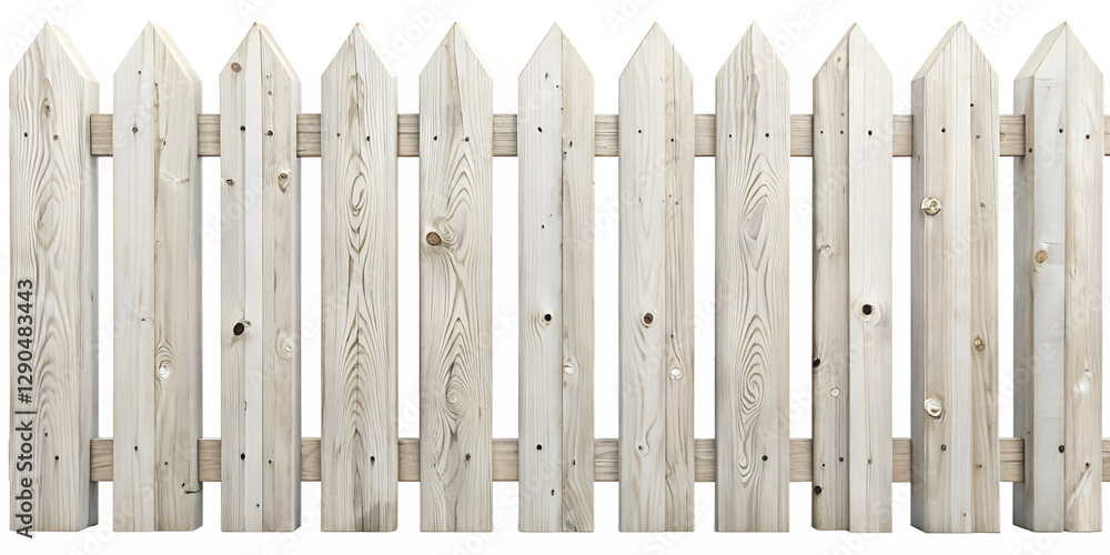 Ultra-HD White Wooden Fence: Realistic Aged Texture on White Ultra-HD White Wooden Fence: Realistic Aged Texture on White