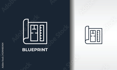 Blueprint Vector, Icon Or Logo Sign Isolated Symbol Illustration