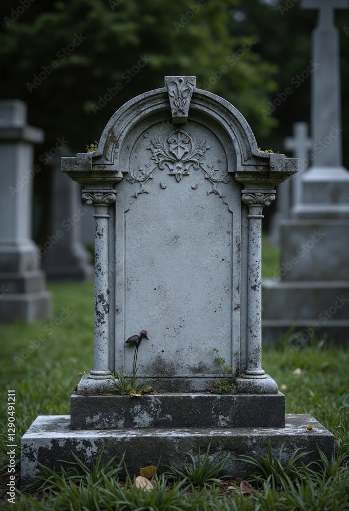 custom made wallpaper toronto digitalA spooky graveyard with a blank headstone