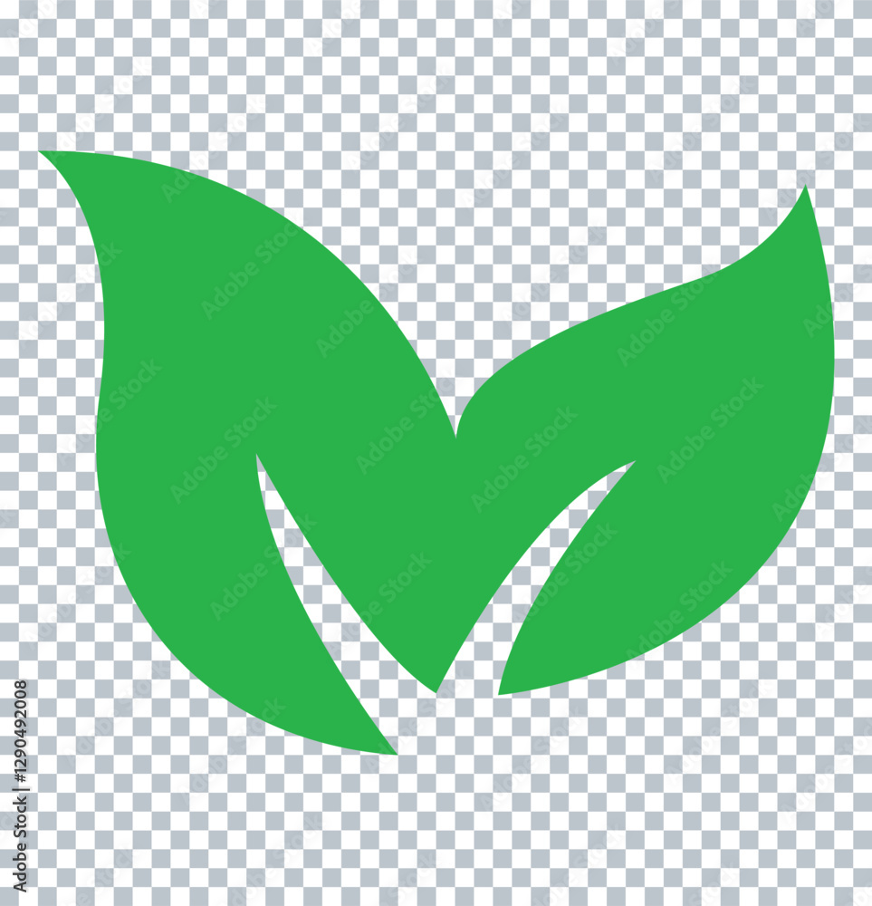 Naklejka premium Green Leaf Icon.