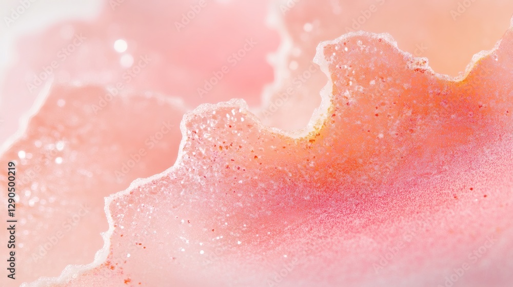 Fototapeta premium Detailed close-up of delicate pink crystal formations showcasing natural beauty and textures in soft lighting
