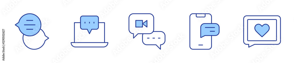 chat, chat box, online chat, live. Chat Icon vector illustration. Line Duotone style. Editable stroke chat, chat box, online chat, live. Chat Icon vector illustration. Line Duotone style. Editable stroke