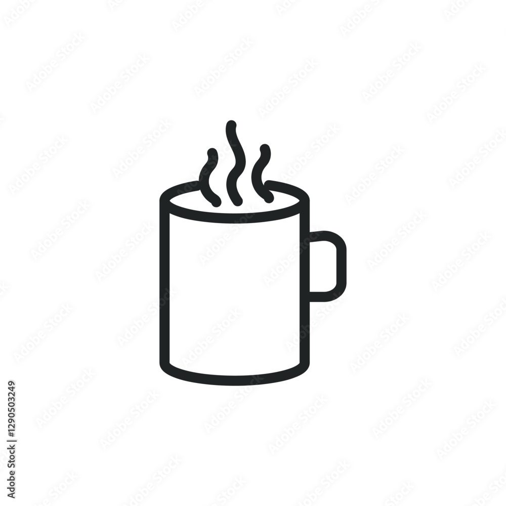 Coffee Icon with Editable Stroke Coffee Icon with Editable Stroke