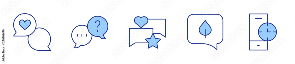 chat, question. Chat Icon vector illustration. Line Duotone style. Editable stroke chat, question. Chat Icon vector illustration. Line Duotone style. Editable stroke