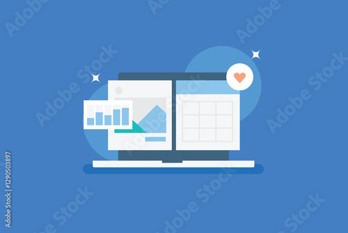 Social media calendar, Social media tool post scheduler, Social media content automation concept. Marketing tool.