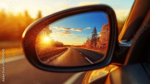 Sunset Road in Rearview Mir...