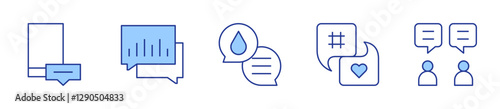 Heart Notification, Favorite Chat, Chat Window. Chat Icon vector illustration. Line Duotone style. Editable stroke