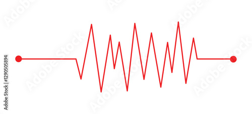 Life line icon vector. Heartbeat line icon. Medetsina sign. Cardiogram line icon, png,sign. Heart pulse silhouette, icon, symbol. Vector illustration in eps10.