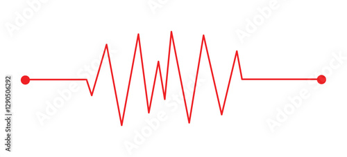 Life line icon vector. Heartbeat line icon. Medetsina sign. Cardiogram line icon, png,sign. Heart pulse silhouette, icon, symbol. Vector illustration in eps10.