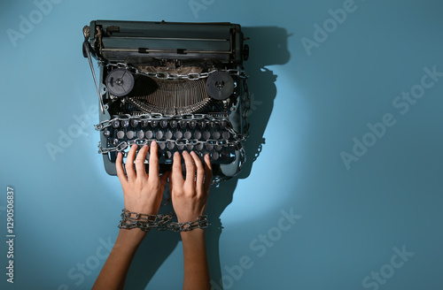 Female hands with vintage t...