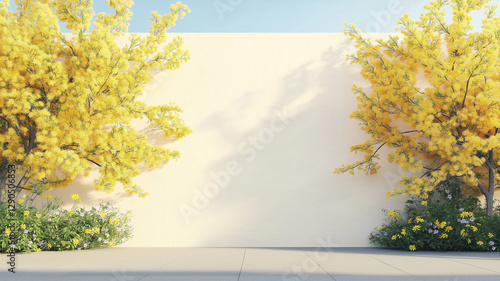 光と影が織りなすミモザの風景｜自然と調和する写真