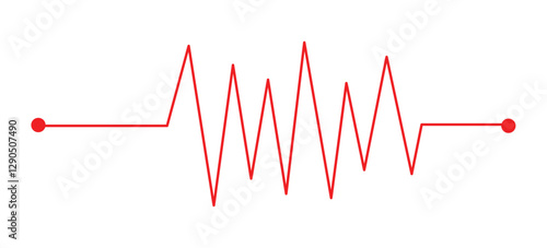 Life line icon vector. Heartbeat line icon. Medetsina sign. Cardiogram line icon, png,sign. Heart pulse silhouette, icon, symbol. Vector illustration in eps10.