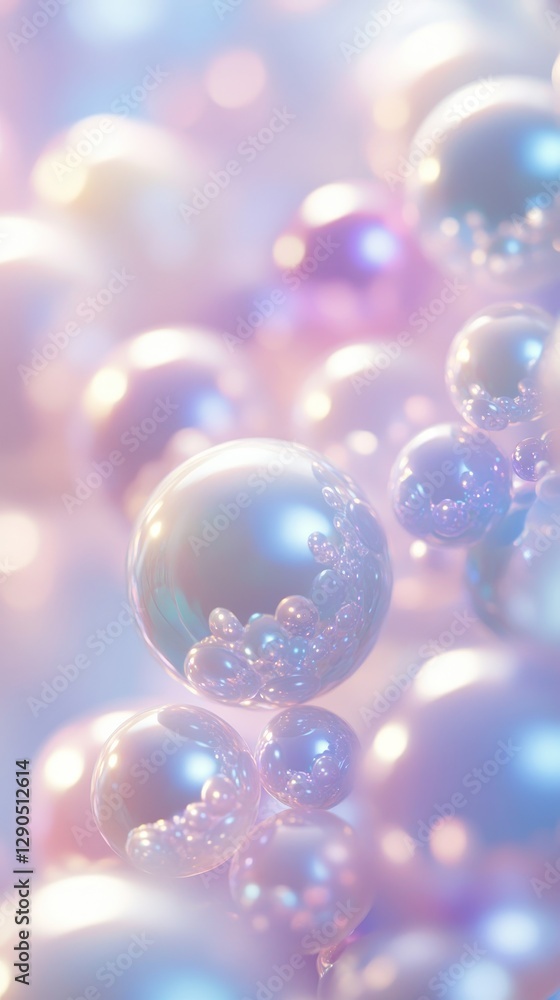 Delicate Pastel Bubbles: A Dreamlike Abstract Art Delicate Pastel Bubbles: A Dreamlike Abstract Art
