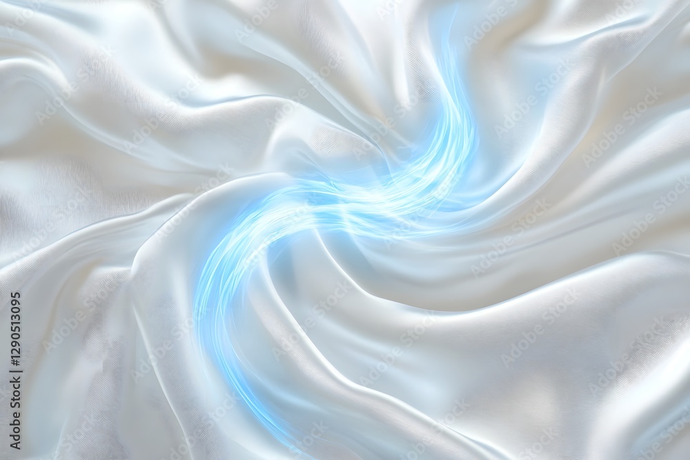 Obraz premium Swirling Ethereal Fabric Abstract Captures Smooth Flowing Motion and Dynamic Curves