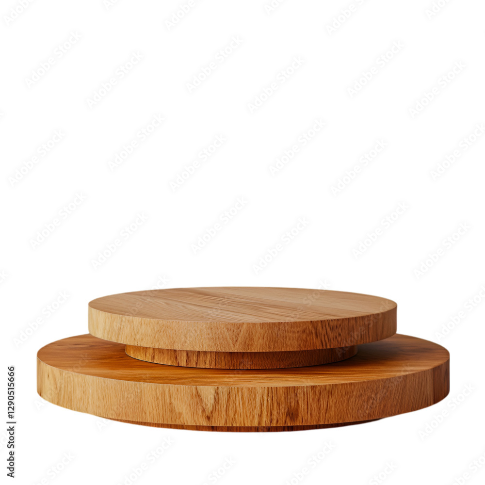 Wooden display stand two round tiers natural wood product presentation, Wooden display stand two round tiers natural wood product presentation,